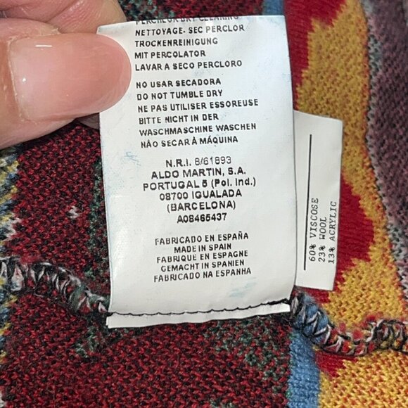 ALDO MARDINS Anthropologie Annistyn Mixed Leopard Print & Coloful Knit Kimono M - Picture 13 of 13
